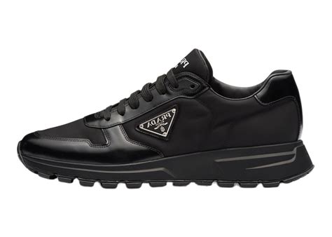 prada nylon and leather sneakers|prada prax 01 sneakers black.